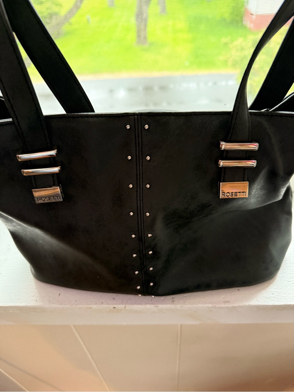 Rosetti Black Studded Shoulder Bag